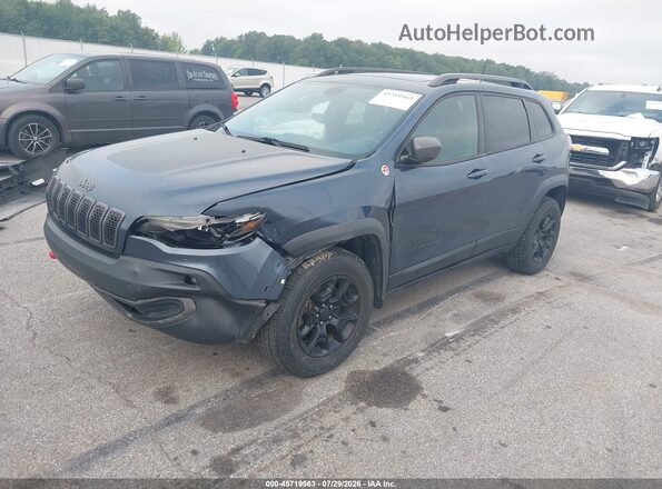 1C4PJMBX8KD386269 2019 JEEP CHEROKEE Синий Передняя левая четверть
