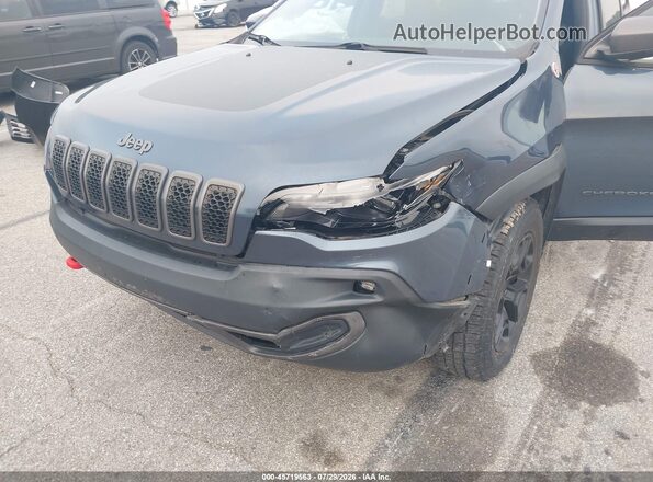 1C4PJMBX8KD386269 2019 JEEP CHEROKEE Синий Вид спереди