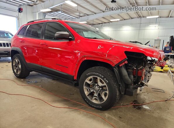 1C4PJMBXXKD395474 2019 JEEP CHEROKEE Красный Передняя правая четверть