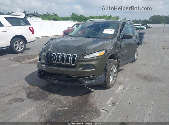 1C4PJMCB0GW117259 2016 JEEP CHEROKEE Green წინა მარცხენა ხედი სამი მეოთხედიდან