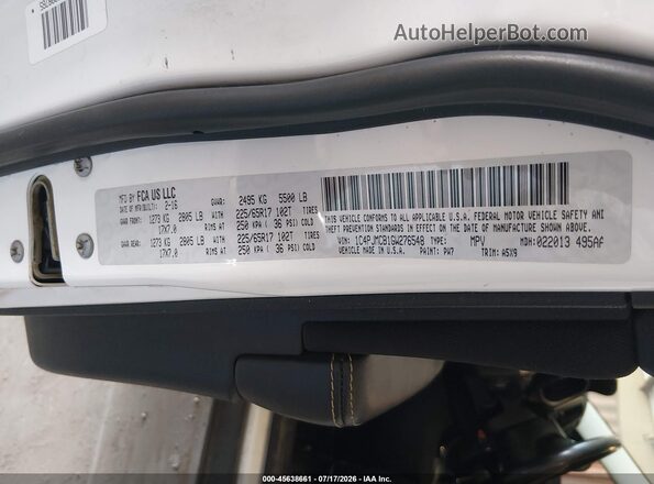 1C4PJMCB1GW276548 2016 JEEP CHEROKEE White Շարժիչի բաժամունքի տեսք
