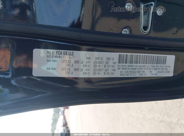 1C4PJMCB2HD217697 2017 JEEP CHEROKEE Black Շարժիչի բաժամունքի տեսք