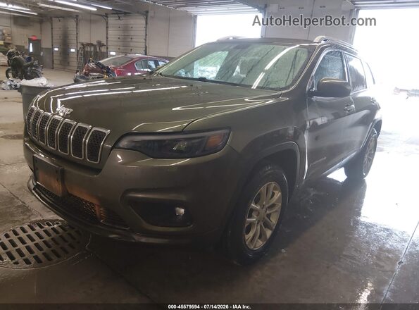 1C4PJMCB2KD343632 2019 JEEP CHEROKEE Green წინა მარცხენა ხედი სამი მეოთხედიდან