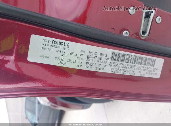 1C4PJMCB3KD343624 2019 JEEP CHEROKEE Maroon Շարժիչի բաժամունքի տեսք