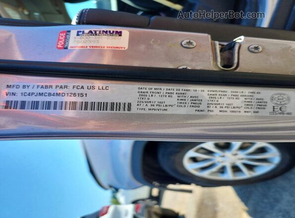 1C4PJMCB4MD126151 2021 JEEP CHEROKEE Silver სალონის 360-გრადუსიანი ხედი