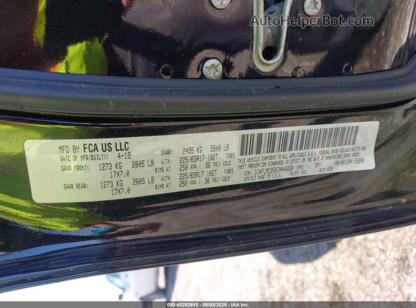 1C4PJMCB5KD444938 2019 JEEP CHEROKEE Black Widok komory silnika