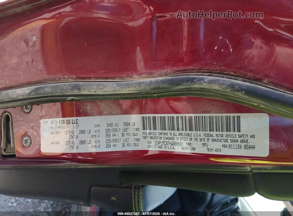 1C4PJMCB7HW608901 2017 JEEP CHEROKEE Red Widok komory silnika