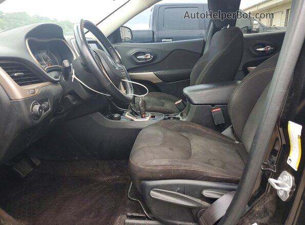 1C4PJMCB7HW657113 2017 JEEP CHEROKEE Black Вид салону спереду