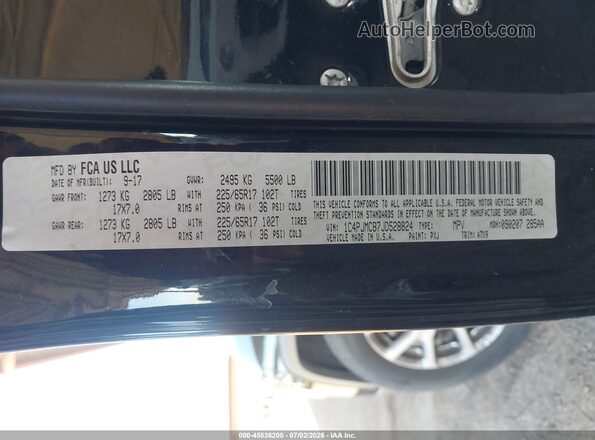 1C4PJMCB7JD528824 2018 JEEP CHEROKEE Black Շարժիչի բաժամունքի տեսք