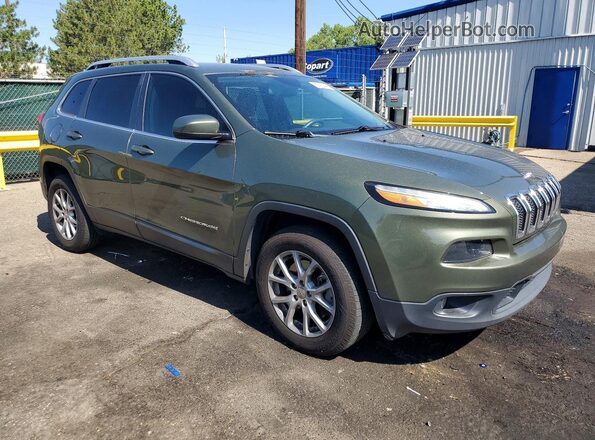 1C4PJMCB7JD602291 2018 JEEP CHEROKEE Зеленый Передняя правая четверть