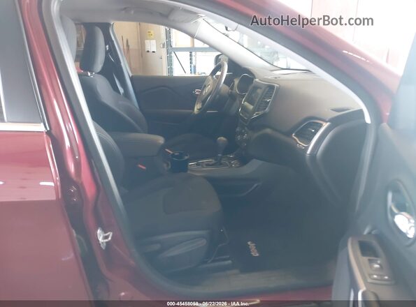 1C4PJMCB7KD343626 2019 JEEP CHEROKEE Maroon წინა სალონის ხედი