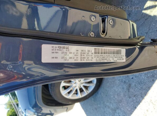 1C4PJMCB8KD450233 2019 JEEP CHEROKEE Blue VIN sticker view