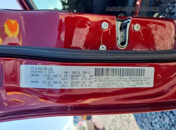 1C4PJMCB8LD555470 2020 JEEP CHEROKEE Maroon ძრავის განყოფილების ხედი