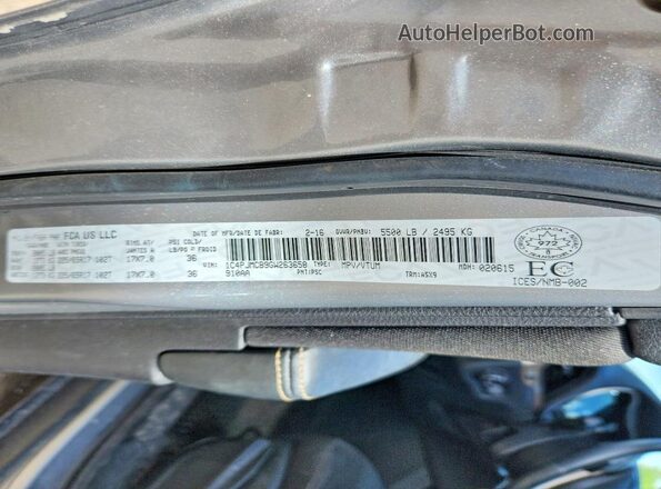 1C4PJMCB9GW263658 2016 JEEP CHEROKEE Silver Widok naklejki z numerem VIN