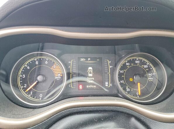 1C4PJMCS2HW646990 2017 JEEP CHEROKEE Red ხელსაწყოთა პანელის ხედი