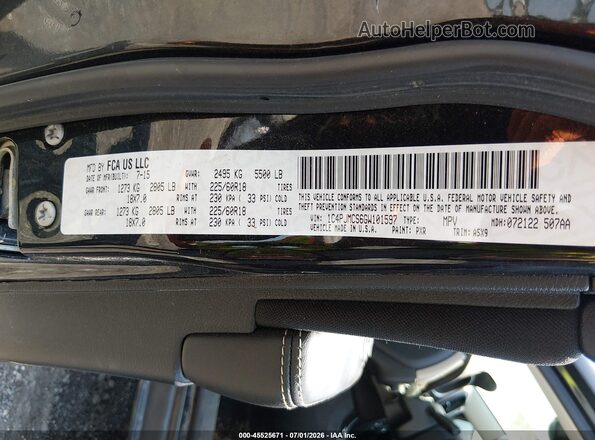 1C4PJMCS6GW101597 2016 JEEP CHEROKEE Black Շարժիչի բաժամունքի տեսք