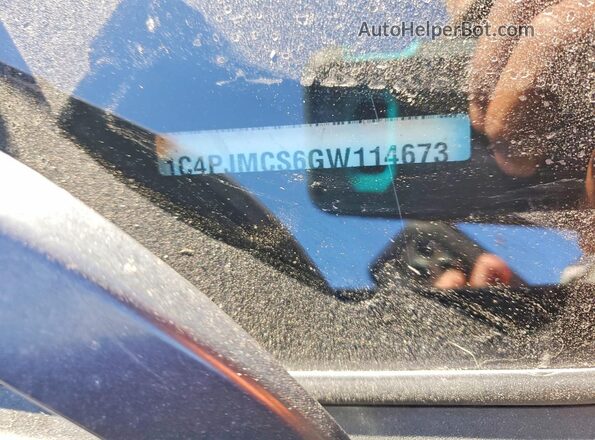 1C4PJMCS6GW114673 2016 JEEP CHEROKEE Black VIN կոդի պիտակի տեսք