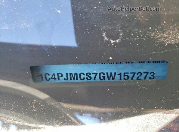 1C4PJMCS7GW157273 2016 JEEP CHEROKEE Charcoal Вид наклейки з VIN-кодом