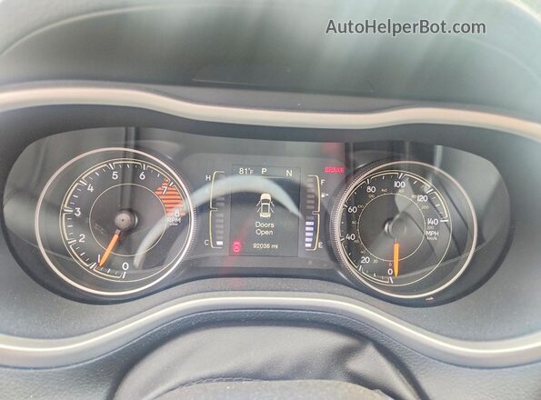 1C4PJMCS7HW618411 2017 JEEP CHEROKEE White Instrument cluster view