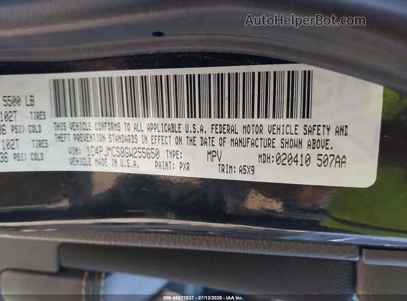 1C4PJMCS8GW255650 2016 JEEP CHEROKEE Black Вид підкапотного простору
