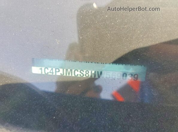 1C4PJMCS8HW569039 2017 JEEP CHEROKEE Black VIN կոդի պիտակի տեսք