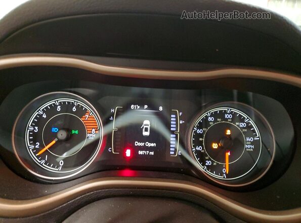 1C4PJMCSXHW651466 2017 JEEP CHEROKEE Серый Вид щитка приборов
