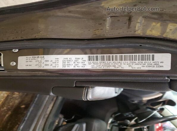 1C4PJMCSXHW651466 2017 JEEP CHEROKEE Серый Панорамный вид салона 360°