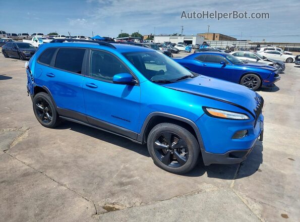 1C4PJMCX0JD593705 2018 JEEP CHEROKEE Blue Передня права чверть