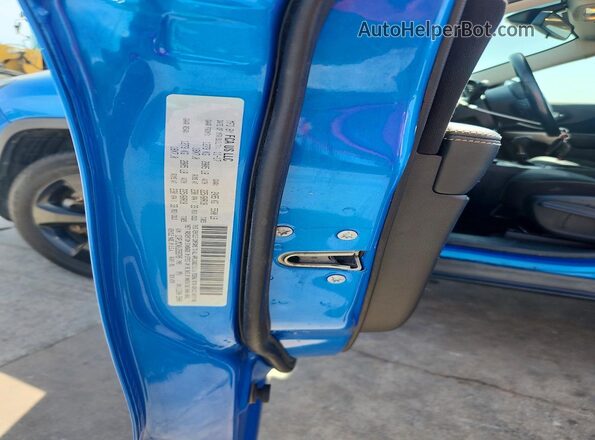 1C4PJMCX0JD593705 2018 JEEP CHEROKEE Blue Вид наклейки з VIN-кодом