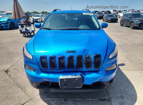 1C4PJMCX0JD593705 2018 JEEP CHEROKEE Blue Вид спереду