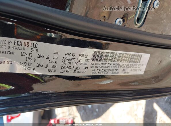 1C4PJMCX2KD216598 2019 JEEP CHEROKEE Black ძრავის განყოფილების ხედი