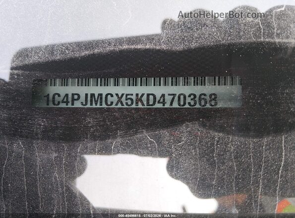 1C4PJMCX5KD470368 2019 JEEP CHEROKEE White Շարժիչի բաժամունքի տեսք