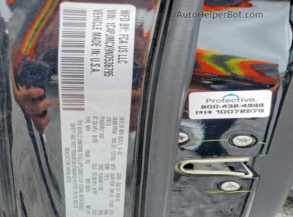 1C4PJMCX9ND536795 2022 JEEP CHEROKEE Black Vista interior de 360 grados