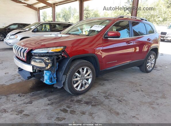 1C4PJMDB4HW532133 2017 JEEP CHEROKEE Red Vista tres cuartos delantera izquierda