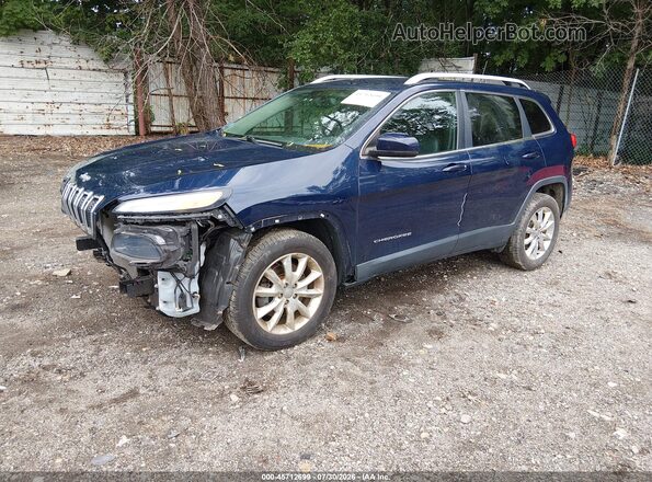 1C4PJMDB6GW330778 2016 JEEP CHEROKEE Синий Передняя левая четверть