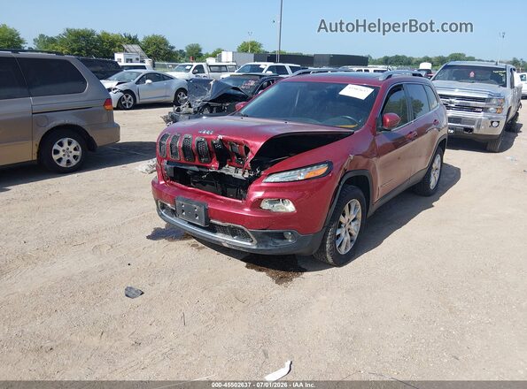 1C4PJMDB7GW120139 2016 JEEP CHEROKEE Red წინა მარცხენა ხედი სამი მეოთხედიდან
