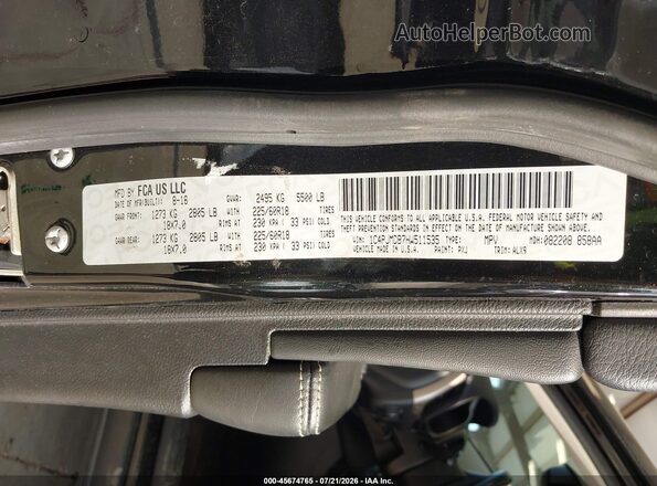 1C4PJMDB7HW511535 2017 JEEP CHEROKEE Черный Вид подкапотного пространства