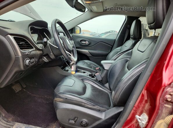1C4PJMDN5KD188180 2019 JEEP CHEROKEE Maroon Widok wnętrza z przodu
