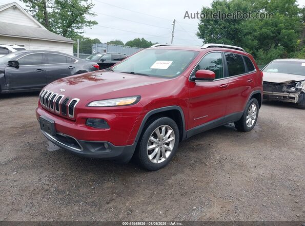 1C4PJMDS2GW299934 2016 JEEP CHEROKEE Red წინა მარცხენა ხედი სამი მეოთხედიდან