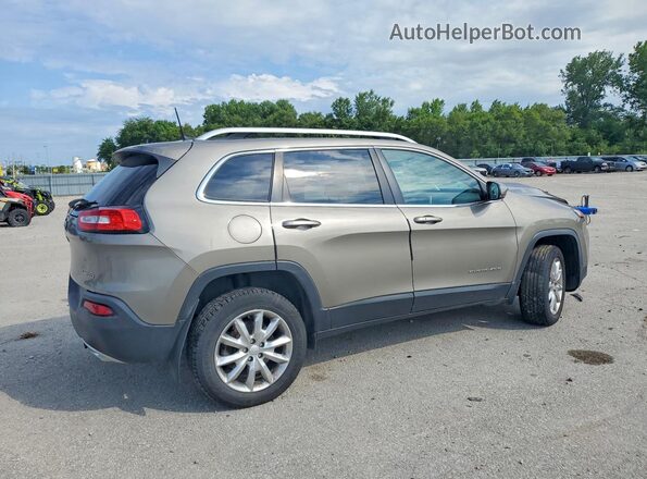 1C4PJMDS3HW618646 2017 JEEP CHEROKEE Желто-коричневый Задняя правая четверть