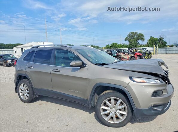 1C4PJMDS3HW618646 2017 JEEP CHEROKEE Желто-коричневый Передняя правая четверть