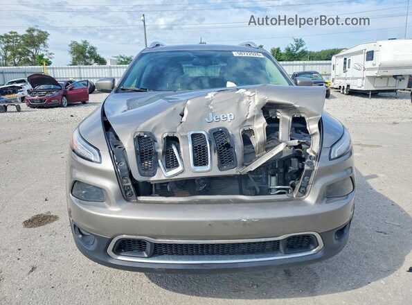 1C4PJMDS3HW618646 2017 JEEP CHEROKEE Желто-коричневый Вид спереди