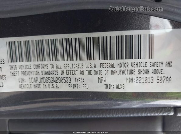 1C4PJMDS5GW290533 2016 JEEP CHEROKEE Gray Widok komory silnika