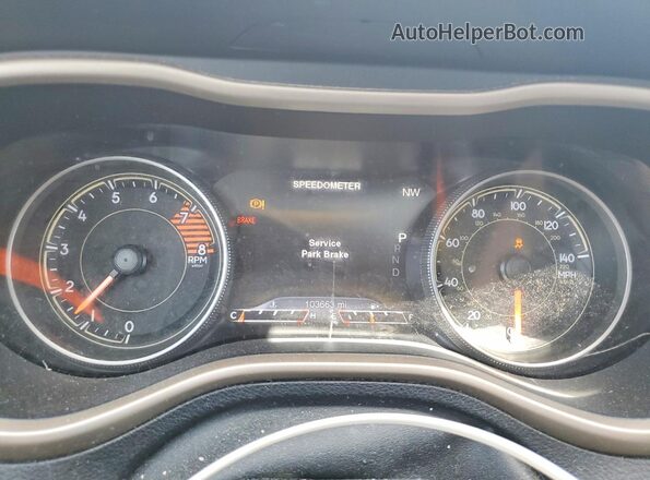 1C4PJMDS6GW194068 2016 JEEP CHEROKEE Белый Вид щитка приборов