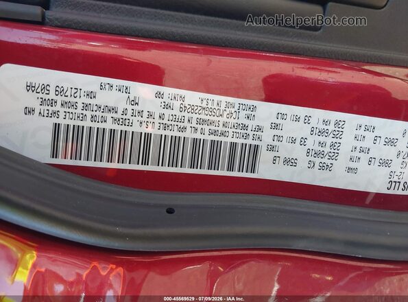 1C4PJMDS6GW228249 2016 JEEP CHEROKEE Red Engine compartment view