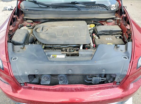 1C4PJMDS6GW344776 2016 JEEP CHEROKEE Burgundy Vista del compartimento del motor