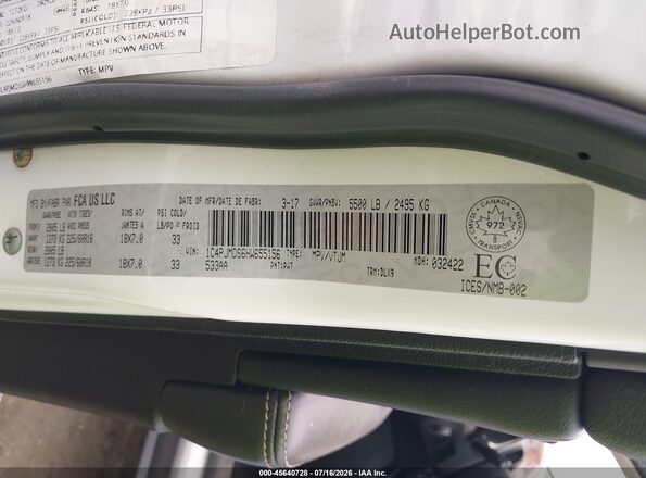 1C4PJMDS6HW655156 2017 JEEP CHEROKEE White Вид підкапотного простору