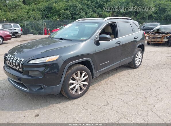 1C4PJMDS7GW142139 2016 JEEP CHEROKEE Black წინა მარცხენა ხედი სამი მეოთხედიდან