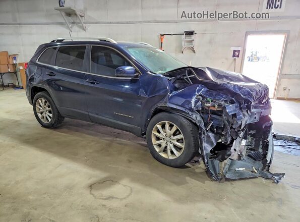 1C4PJMDS8GW129366 2016 JEEP CHEROKEE Blue Front right