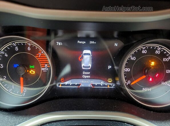 1C4PJMDS8GW129366 2016 JEEP CHEROKEE Blue Instrument cluster view
